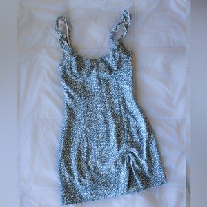 Beginning Boutique Rihanna Mini Dress Blue Floral